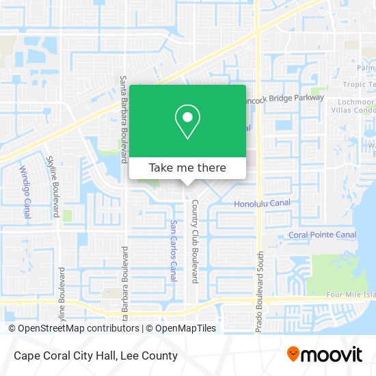 Cape Coral City Hall map