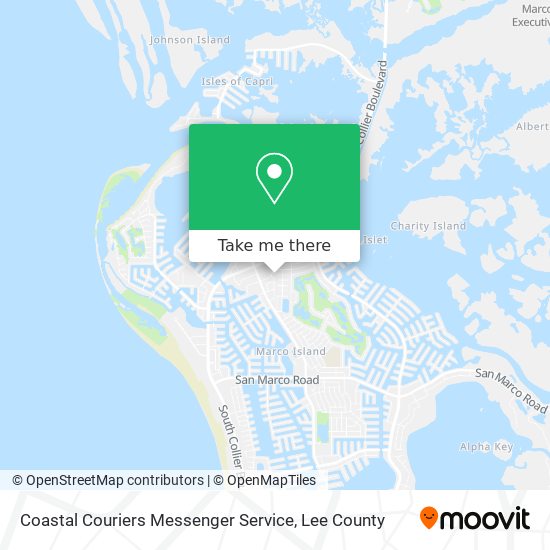 Mapa de Coastal Couriers Messenger Service