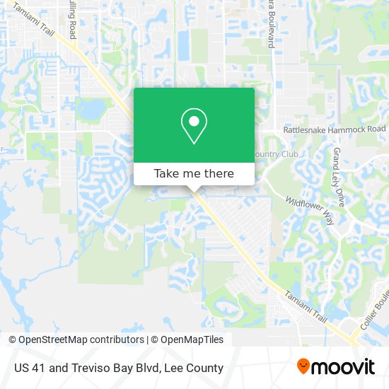 US 41 and Treviso Bay Blvd map