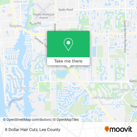 Mapa de 8 Dollar Hair Cutz