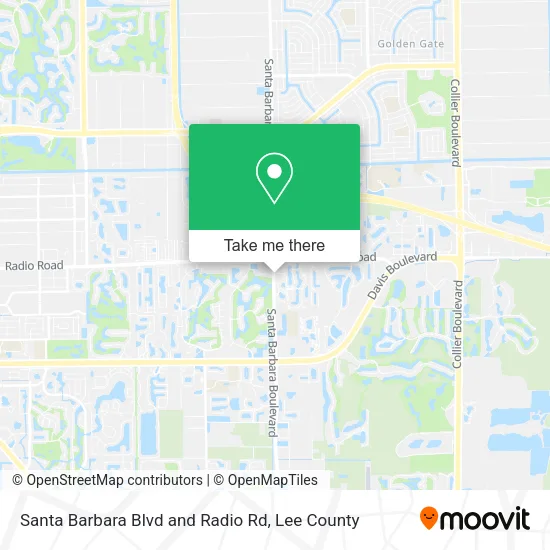 Santa Barbara Blvd and Radio Rd map