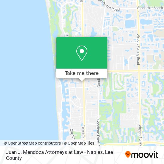Juan J. Mendoza Attorneys at Law - Naples map