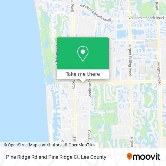 Pine Ridge Rd and Pine Ridge Ct map