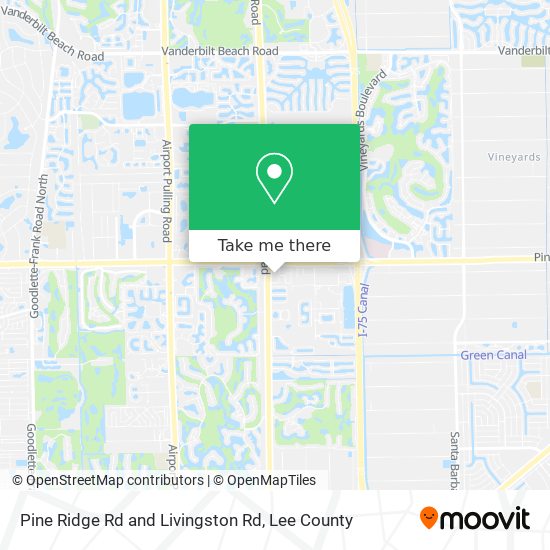 Pine Ridge Rd and Livingston Rd map