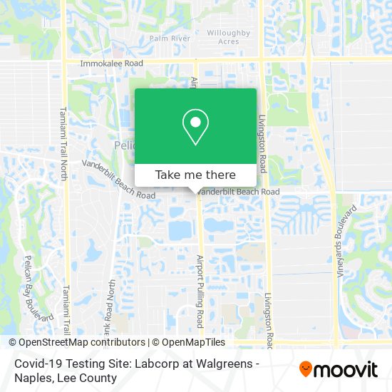 Mapa de Covid-19 Testing Site: Labcorp at Walgreens - Naples