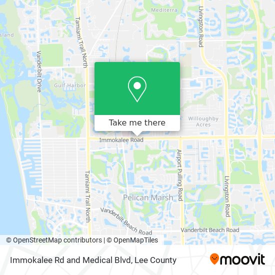 Immokalee Rd and Medical Blvd map