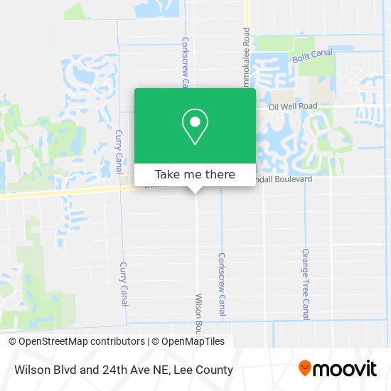 Wilson Blvd and 24th Ave NE map