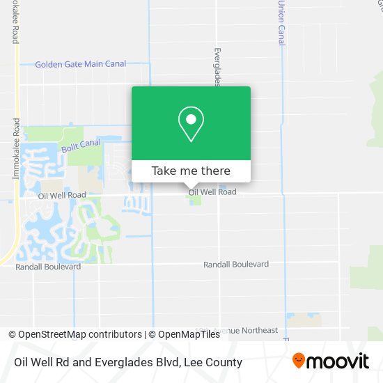 Oil Well Rd and Everglades Blvd map