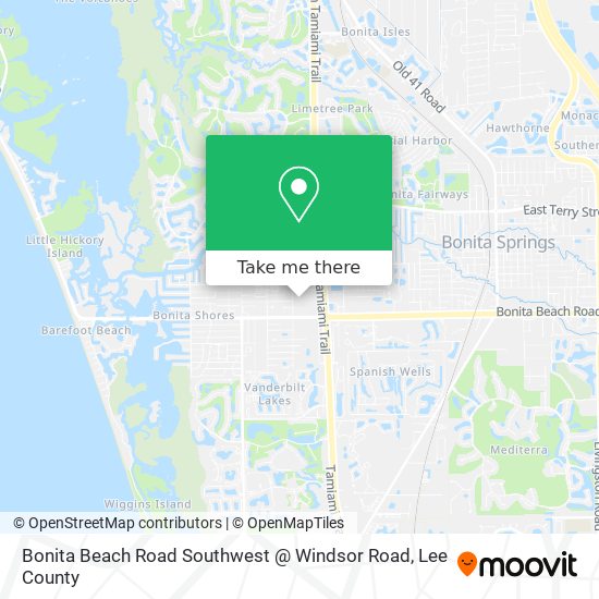 Bonita Beach Road Southwest @ Windsor Road map