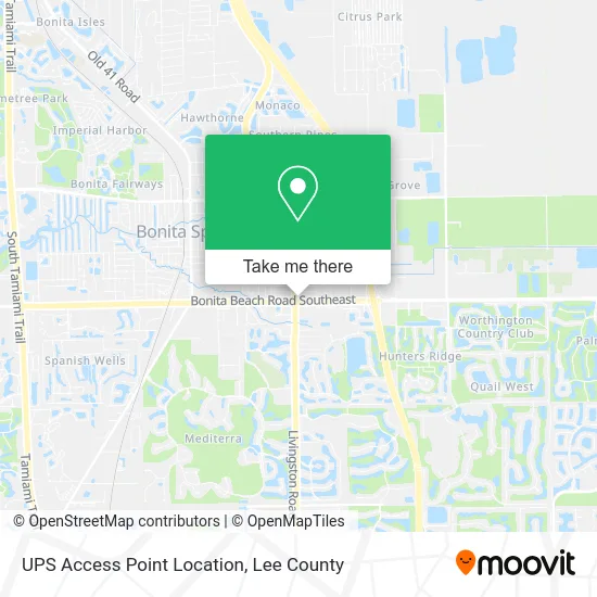 UPS Access Point Location map