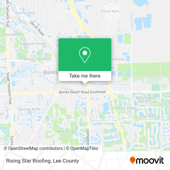 Rising Star Roofing map