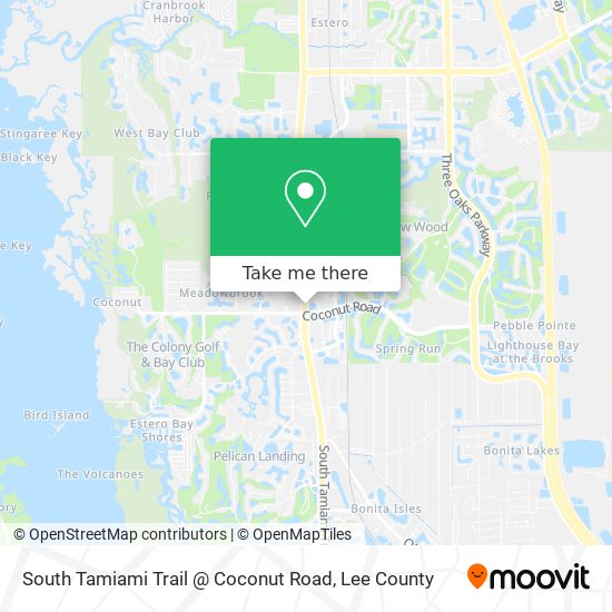 South Tamiami Trail @ Coconut Road map