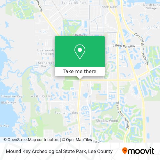 Mound Key Archeological State Park map