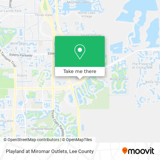 Playland at Miromar Outlets map