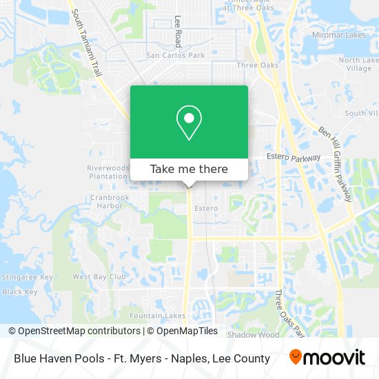 Mapa de Blue Haven Pools - Ft. Myers - Naples