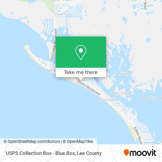 Mapa de USPS Collection Box - Blue Box
