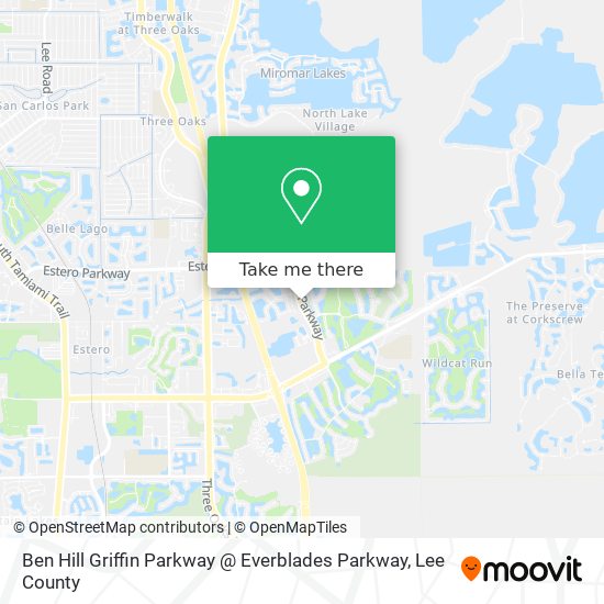 Ben Hill Griffin Parkway @ Everblades Parkway map