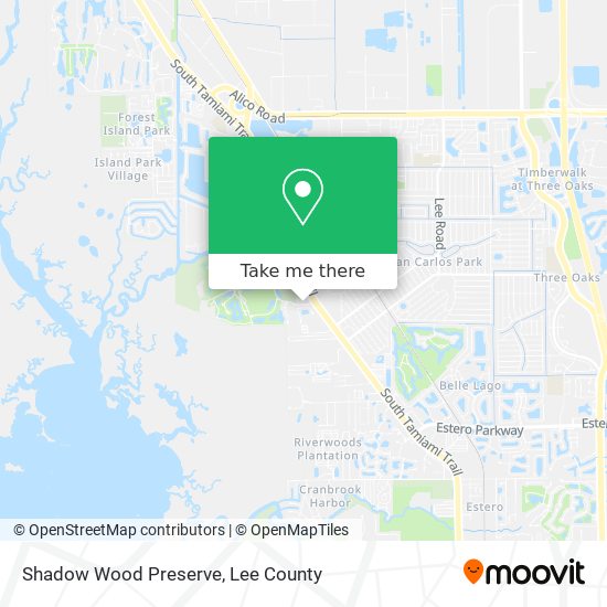 Shadow Wood Preserve map