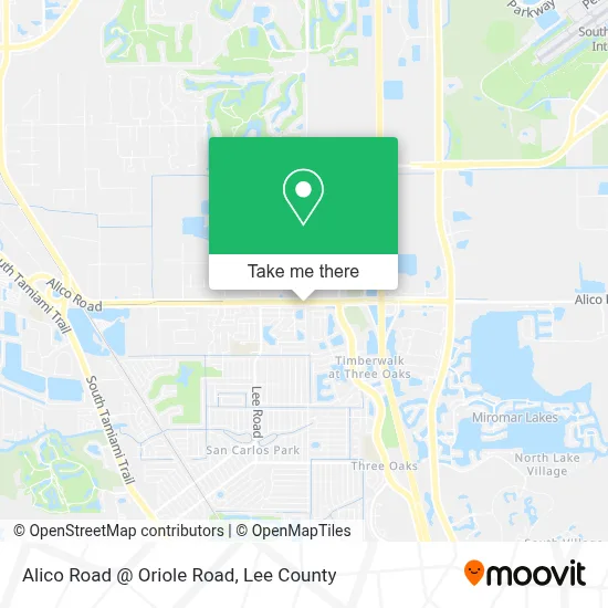 Alico Road @ Oriole Road map
