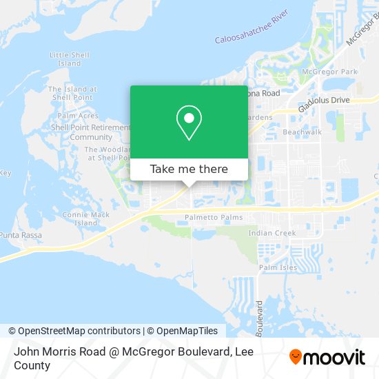 John Morris Road @ McGregor Boulevard map