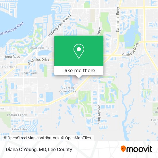 Mapa de Diana C Young, MD