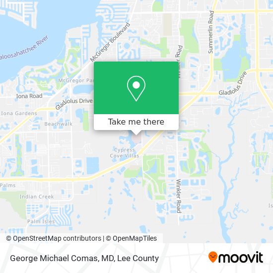 George Michael Comas, MD map