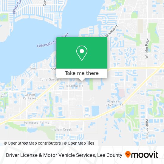 Mapa de Driver License & Motor Vehicle Services