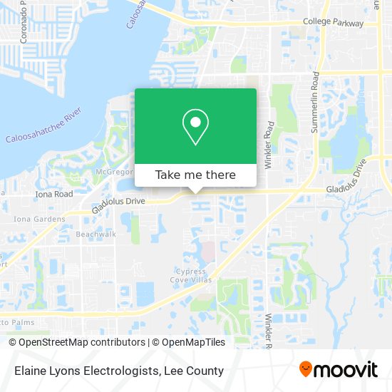 Elaine Lyons Electrologists map