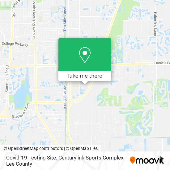 Covid-19 Testing Site: Centurylink Sports Complex map