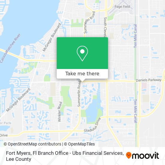 Fort Myers, Fl Branch Office - Ubs Financial Services map