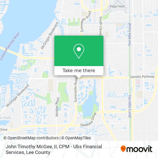 Mapa de John Timothy McGee, II, CPM - Ubs Financial Services