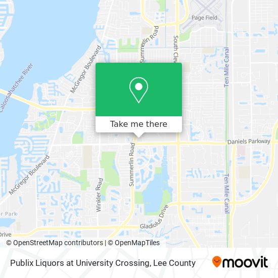 Mapa de Publix Liquors at University Crossing