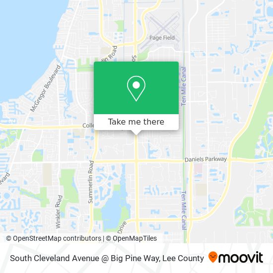 Mapa de South Cleveland Avenue @ Big Pine Way