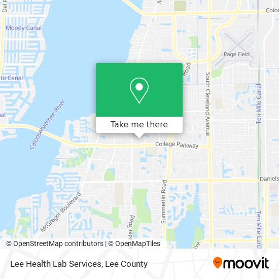 Lee Health Lab Services map