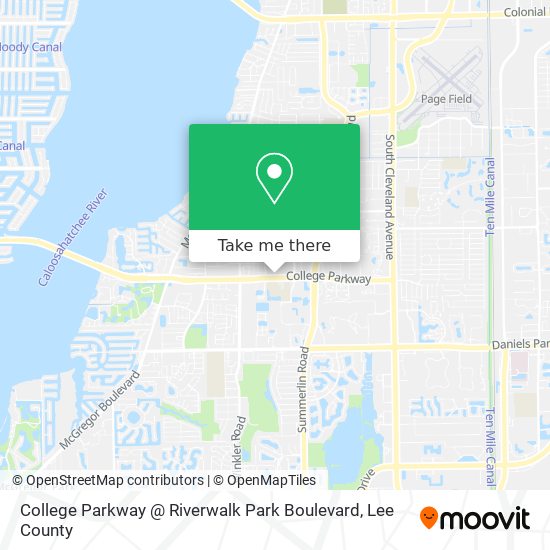 College Parkway @ Riverwalk Park Boulevard map