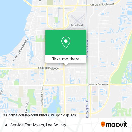 All Service Fort Myers map