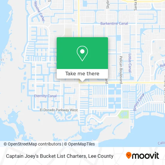 Captain Joey's Bucket List Charters map