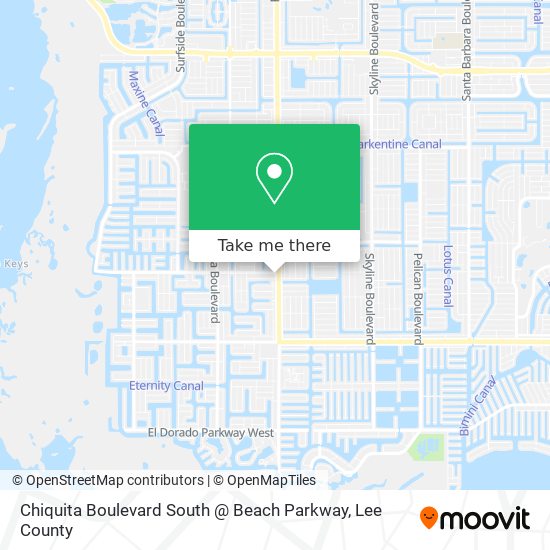Mapa de Chiquita Boulevard South @ Beach Parkway
