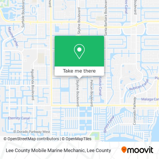 Mapa de Lee County Mobile Marine Mechanic