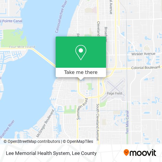 Lee Memorial Health System map