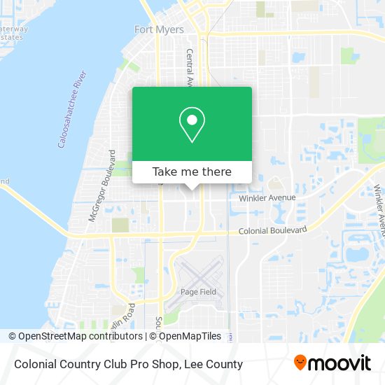 Colonial Country Club Pro Shop map