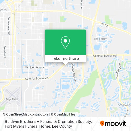Baldwin Brothers A Funeral & Cremation Society: Fort Myers Funeral Home map