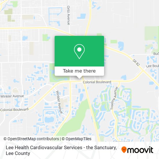 Lee Health Cardiovascular Services - the Sanctuary map