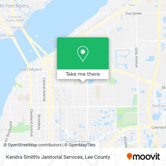 Kendra Smith's Janitorial Services map
