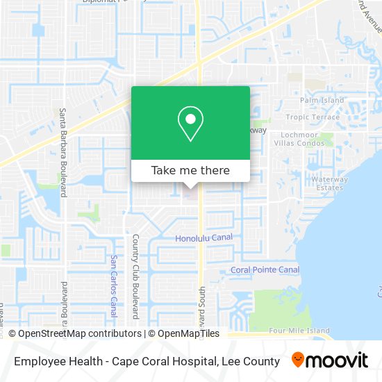 Employee Health - Cape Coral Hospital map
