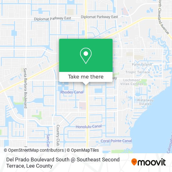 Del Prado Boulevard South @ Southeast Second Terrace map