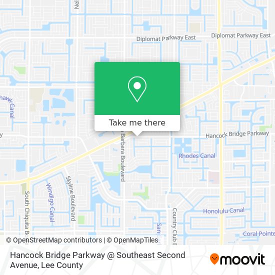 Mapa de Hancock Bridge Parkway @ Southeast Second Avenue