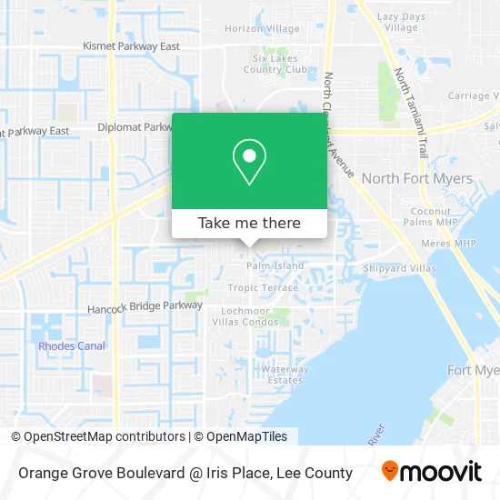 Orange Grove Boulevard @ Iris Place map