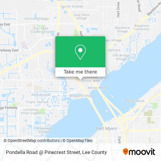 Pondella Road @ Pinecrest Street map