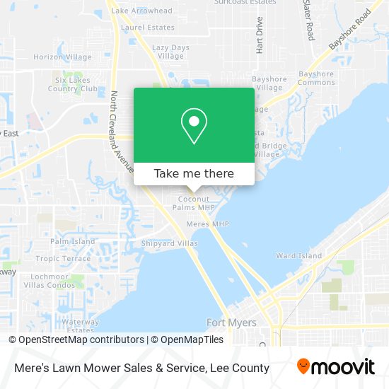 Mere's Lawn Mower Sales & Service map